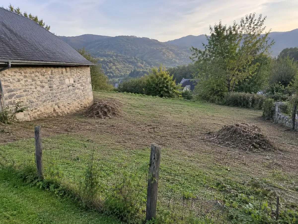 Terrain propre et dégagé, après débroussaillage